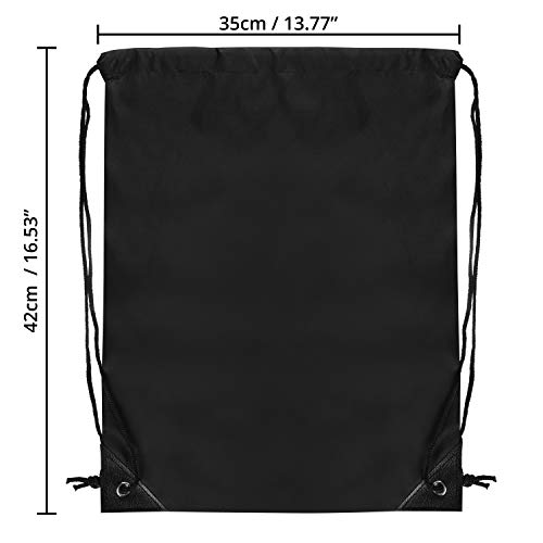 BELLE VOUS Mochila Cordones (12 Piezas) - 42cm x 35cm Bolsa con Cuerdas Unisex Gimnasio Deportiva para Hombres y Mujeres, Chicas y Chicos - Bolsa de Gimnasia, Escolar, Playa y Viaje