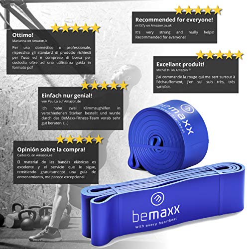 BeMaxx Banda Elástica de Resistencia Guía de Entrenamiento | para Pull–Ups, Crossfit, Yoga, Pilates | Banda de Tracción para Fitness y Estiramientos | Duradera, Resistente, Versátil