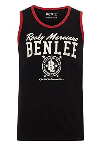 BENLEE Rocky Marciano Men Jersey Singlet Pittsfield Camisa, Hombre, Negro, XL