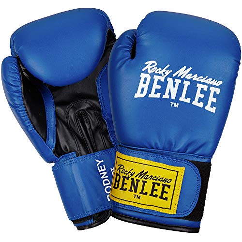 Benlee Rocky Marciano Rodney - Guante de boxeo (PVC), color azul/negro, talla 12