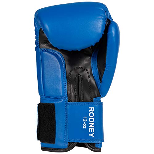 Benlee Rocky Marciano Rodney - Guante de boxeo (PVC), color azul/negro, talla 12