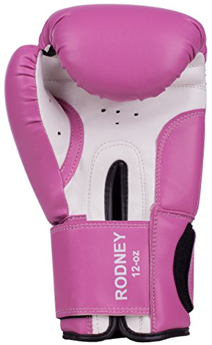 Benlee Rocky Marciano Rodney - Guante de boxeo (PVC), color rosa/blanco, talla 12