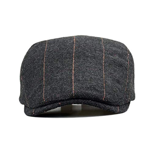 besbomig Newsboy Casquillo Plano Sombreros Boinas Flat Cap para Hombre - Wool Felt Moda Vintage Estilo Británico Casquillo