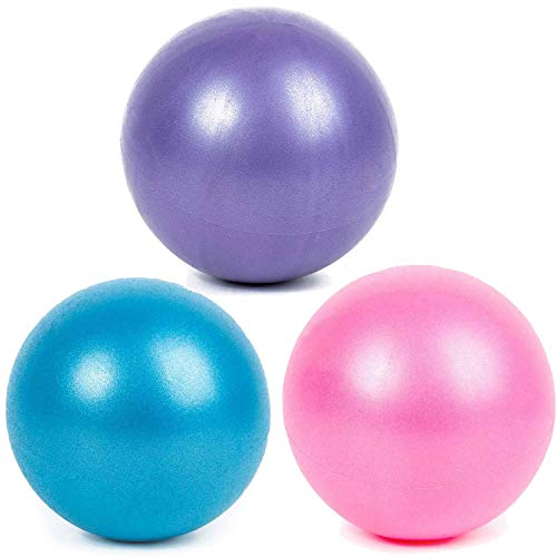 BESLIME - Pelota de pilates (25 cm) con pipeta inflable para estabilidad, barre, pilates, yoga, entrenamiento de núcleo