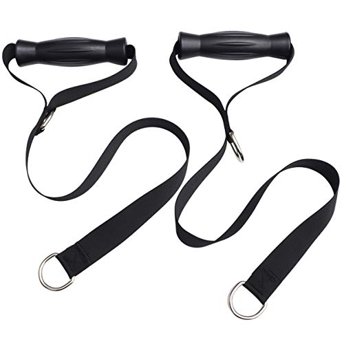 BESPORTBLE 2 Piezas Tríceps Cuerda Bandas de Resistencia Cuerdas de Entrenamiento Físico Fuerza del Brazo Equipo de Fitness Negro