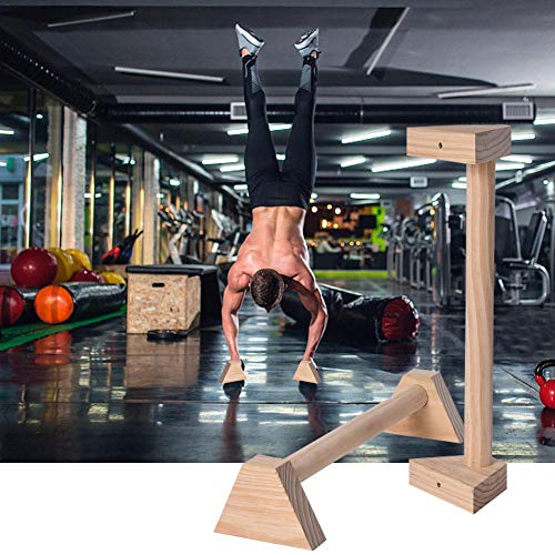 Besteffie - Juego de 2 parallettes de madera, barras de empuje, soporte para empuje, barras de mano, parallettes de madera, -, 50cm