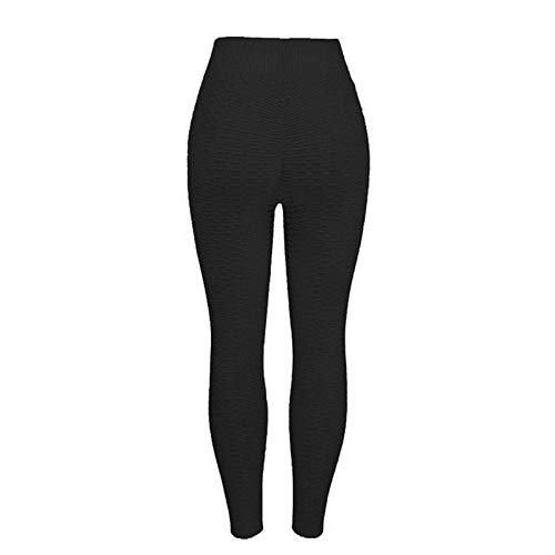 B/H Leggings de Yoga Ultra Suaves y cómodos,Leggings sin Costura de Cintura Alta,Push Up Energy Sport Fitness Yoga Pants-Black_L,Pantalones de Yoga de Cintura Alta Workout Running