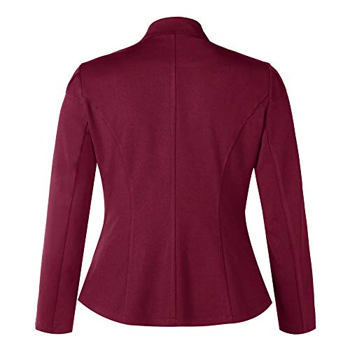 BHYDRY Las Mujeres de Invierno cálido Vintage Tailcoat Chaqueta Sobretodo Outwear Uniforme Botones Capa