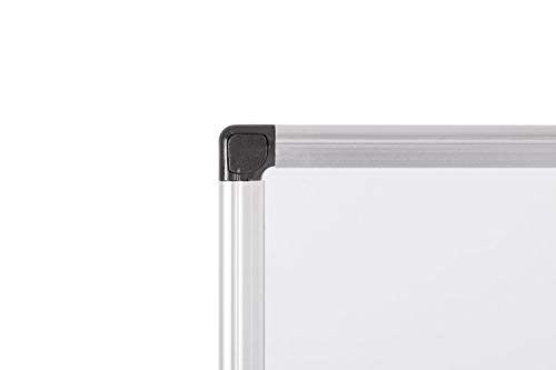 Bi-Office Maya, Pizarra blanca magnética con marco de aluminio, 1200 x 900 mm