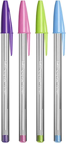 BIC Cristal Fun Bolígrafos Punta Ancha (1.6 mm) - Colores Fashion Surtidos, Blíster de 6+2