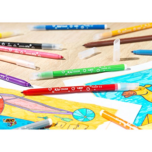 BIC Kids Kid Couleur rotuladores punta media - colores Surtidos, Caja de 18+6