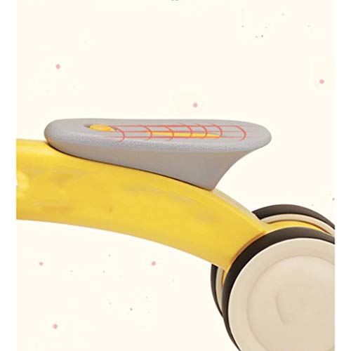 Bicicleta Assault Balance for niños pequeños (12 Meses o más): superligera con Ruedas Anchas, diseño de Borde Liso y sin Pedales ( Color : Yellow )