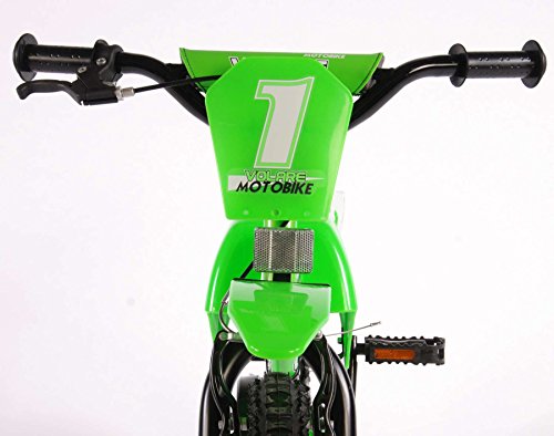 Bicicleta de niño 4 5 6 años de 16 pulgadas de motocross con las ruedas verdes