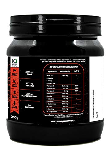 BIG BANG Pre Workout - Basado en 10 Aminoácidos - Pre-Entreno Potenciador de Energía y Fuerza Explosiva para Entrenamientos Intensos - Sabor Naranja - Materia prima Kyowa y Creapure - Polvo 250g