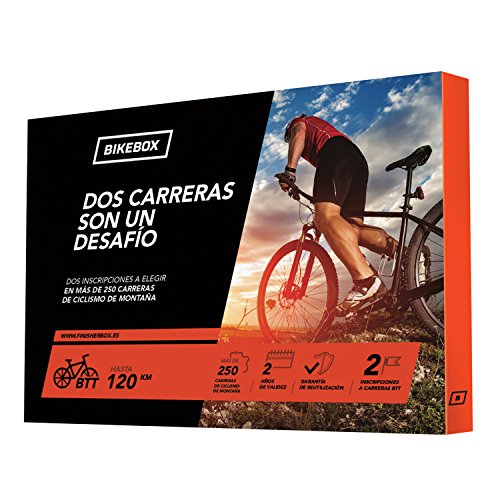BikeBox - Caja Regalo para Ciclistas - Dos Carreras UN DESAFÍO - Regala Dos Carreras de Ciclismo de montaña - Más de 250