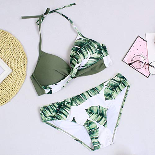 Bikinis Mujer 2020 Push up con Relleno Mujeres Sujetador Conjunto de Traje de BañO Coincidencia de Colores Bohemio BañAdores Ropa de Dos Piezas para Playa vikinis riou