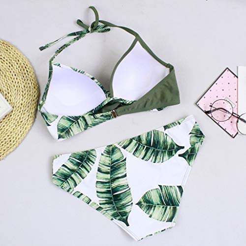 Bikinis Mujer 2020 Push up con Relleno Mujeres Sujetador Conjunto de Traje de BañO Coincidencia de Colores Bohemio BañAdores Ropa de Dos Piezas para Playa vikinis riou