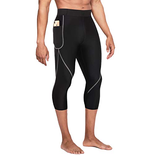Bingrong Pantalones para Adelgazar Hombre Pantalón de Sudoración Adelgazar Pantalones de Neopreno para Ejercicio para Pérdida de Peso Deportivo (Negro, 2XL)