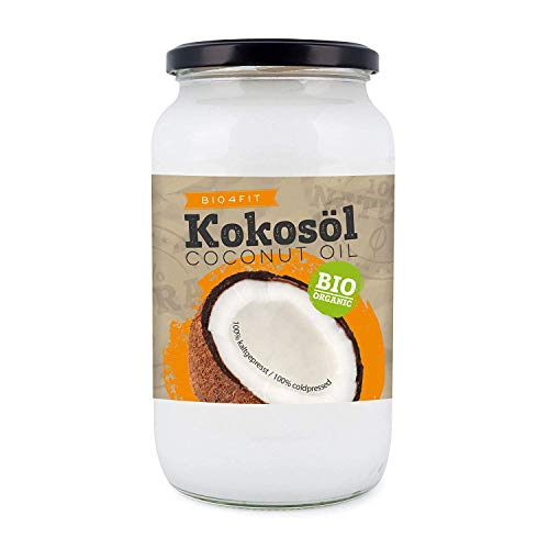 Bio4Fit Aceite De Coco, Nativo, 1 Paquete (1 X 1000 ml) En Un Vaso, 1000 ml