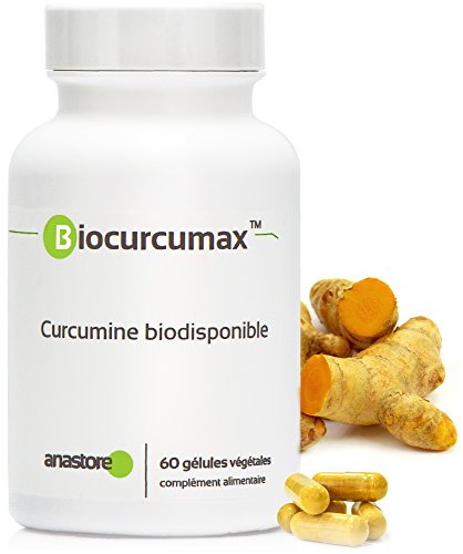 BIOCURCUMAX™ - Curcumina Biodisponible * 350 mg / 60 cápsulas * Curcuma titulada al 95% en curcuminoides * Antioxidantes, Cerebro, Músculos & esqueleto * Fabricado en Francia