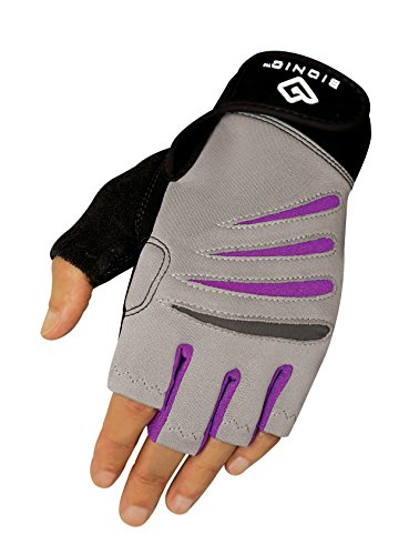 BIONIC Cross-Training Guantes sin Dedos de la Mujer, Mujer, Gray/Purple