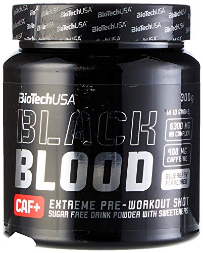 BioTech Black Blood CAF+ Bebida y Batidos Nutritivos, Sabor Arándano - 300 gr