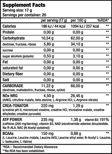 Biotech USA Therapy Nitrox y Energizante Sabor Melocotón - 340 gr