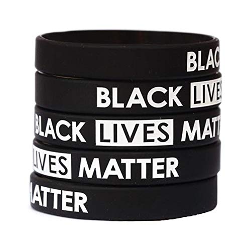 BLACK LIVES MATTER Pulsera De Silicona Para Hombres Mujeres Pulseras Bandas Goma Pulsera De Silicona De Motivacion Pulseras Con Mensaje Positivo, Fitness, Pulsera Gym, Para Hombre, Para Mujer