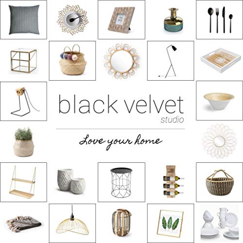 Black Velvet Studio Espejo de Pared Decorativo Hexagonal 3D, metálico, Estilo étnico & Boho Chic, nórdico, Bonito y Moderno, Ligero, para Pasillo baño o Entrada, Metal, Color Dorado, 39x47x7 cm.