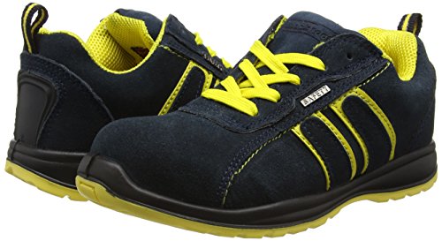 Blackrock Hudson Trainer - Zapatillas de seguridad con punta de acero, Unisex Adulto,Multicolor (Navy/Yellow), talla 43 EU (9 UK)