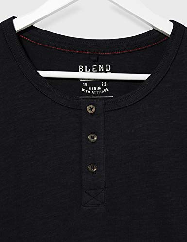 BLEND 20709535 Camiseta de Manga Larga, Negro (Black 70155), XL para Hombre