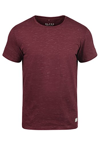 BLEND Barnd Camiseta Básica De Manga Corta T-Shirt para Hombre con Cuello Redondo, tamaño:M, Color:Zinfandel (73006)