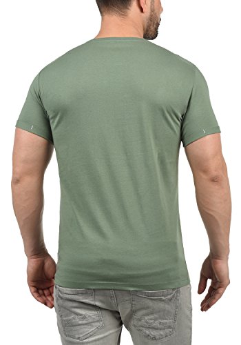 Blend Perry Camiseta Básica De Manga Corta con Estampado para Hombre con con Cuello Redondo con Gráfico, tamaño:L, Color:Laurel Green (77207)