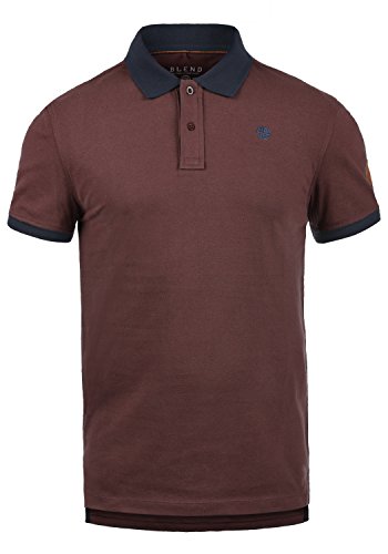 BLEND Ralf Camiseta Polo De Manga Corta para Hombre con Cuello De Polo De 100% algodón, tamaño:M, Color:Deep Red (73822)