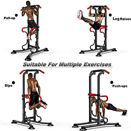 BLSJ Power Tower Station Dip Stands Altura Ajustable Silla Romana Pull-ups Entrenamiento Fuerza Ejercicio Abdominal Push Up Equipamiento Hogar Gimnasio Ejercicio