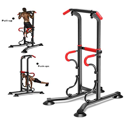 BLSJ Power Tower Station Dip Stands Altura Ajustable Silla Romana Pull-ups Entrenamiento Fuerza Ejercicio Abdominal Push Up Equipamiento Hogar Gimnasio Ejercicio