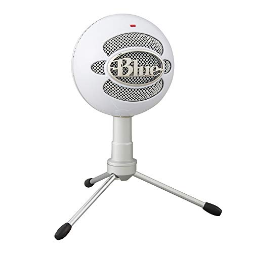 Blue Microphones Snowball ICE - Micrófono USB para grabación y transmisión en PC y Mac, cápsula de condensador cardioide, soporte ajustable, Plug and Play, color Blanco