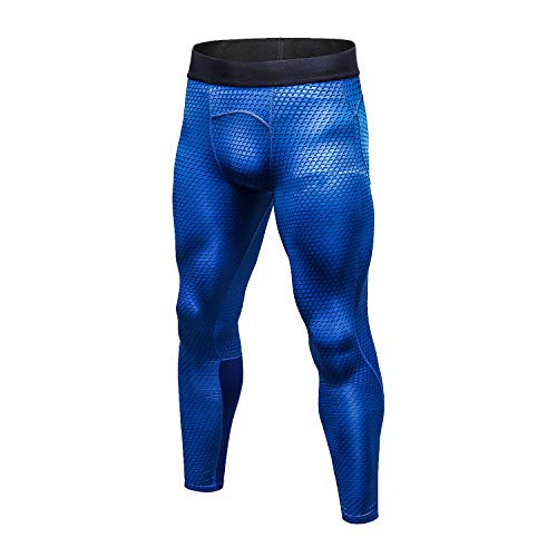 Bmeigo Pantalones de Deportes Hombre Polainas Apretadas de Correr con Efecto de compresión y función de Secado rápido