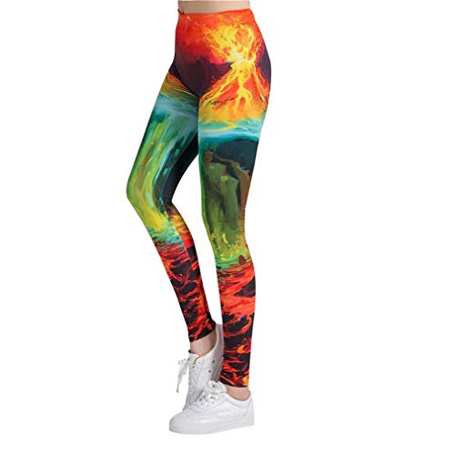 BoBoLily Leggings Mujeres Fitness Leggings Silm Alta Especial Estilo Pantalones Legins Estiramiento Cintura Mujer Lápiz Impreso Yuga Pantalones (Color : Ddk226, Size : One Size)