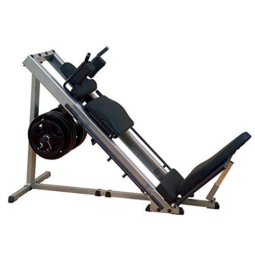 Body-Solid GLPH-1100 - Prensa para piernas (45°, con pesos, 30 mm, 100 kg/120 kg), LPH-1100, 100kg Hantelscheiben guss