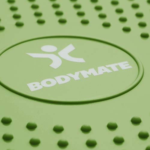 BODYMATE Cojín de Equilibrio con bombín, diámetro 34 cm | Cojín propioceptivo, cojín inestable, cojín Hinchable | Entrenamiento de Tronco, Espalda, Fitness, rehabilitación, coordinación