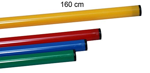 Boje Sport Combinación de 3 Unidades de Vallas de Salto - Conjunto XS160cy (Cada 9 Palos 160 cm, 6 Bases a X, 6 Clips), Color: Amarillo