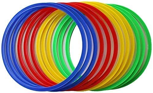 Boje Sport - Lote de Aros Flexibles (12 Unidades, Ø Aprox. 45 cm de diámetro, Incluye Bolsa), 4 Colores
