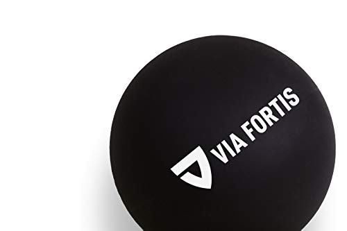 Bola de Masaje Miofascial y Muscular (Juego de 3) de VIA FORTIS | Conjunto de una Pelota Lacrosse Sencilla, de Una Doble y de Otra con Pinchos | Productos para la Espalda, los Hombros, los Pies y Más