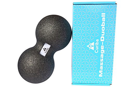 Bola Masaje Doble 12x24 cm Fascia Ball - Pelota Doble Masajeadora Miofascial Conectival Ejercicios Músculos Espaldas Hombros Brazos Pies - 100% Reciclable No Tóxico Guía Gratuita Incluida