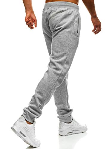 BOLF Hombre Pantalón Jogger Deportivo Jogging Entrenamiento Deporte Estilo Urbano J.Style XW01 Gris XXL [6F6]