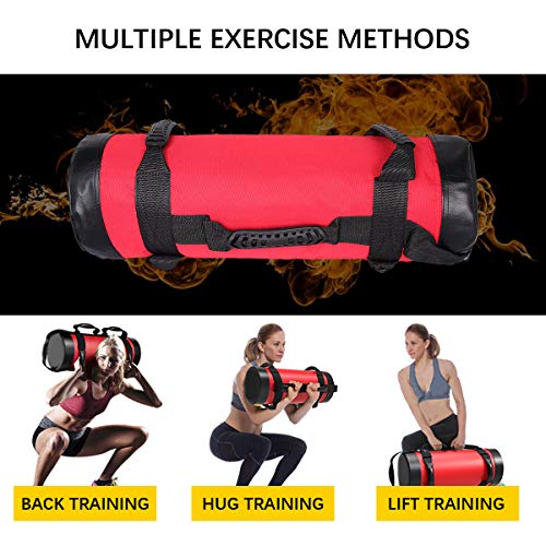 Bolsas de Arena para Levantamiento de Pesas Power Bag con Asas y Cremallera Fitness Ajustable en Pesode Levantamiento Pesas,Ejercicio,Carrera Pesas y Entrenamiento Funcional Power(5kg-20Kg)