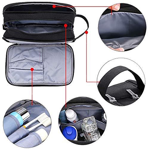 Bolsas de Aseo Hombre y Mujer, Boic Neceser de Viaje Maquillaje impermeabile Organizador de Bolso Cosmético, Travel Toiletry Bag (Negro)