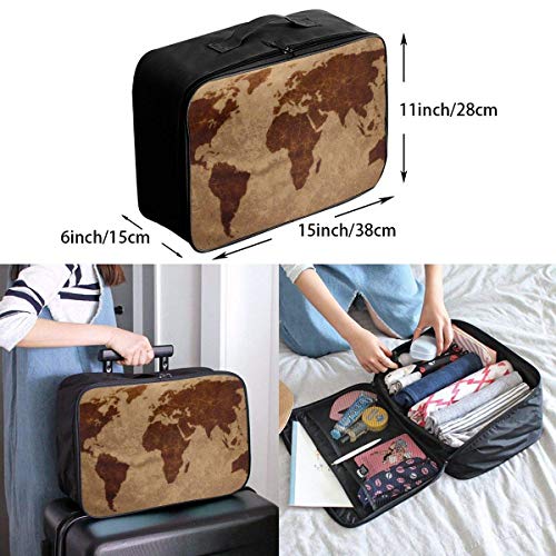 Bolsas de Maleta World Map Lightweight Waterproof Large Travel Duffel Bag Rolling Packable Extra Overnight Luggage Bags For Camping Gym Bags For Men/Women Overnight Bag