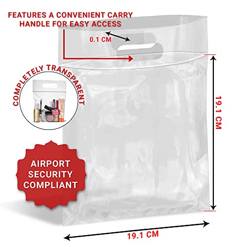 Bolsas Transparentes para los Líquidos Equipaje de Mano Viaje Conforme Seguridad de Aeropuerto Avión (Paquete de 12)